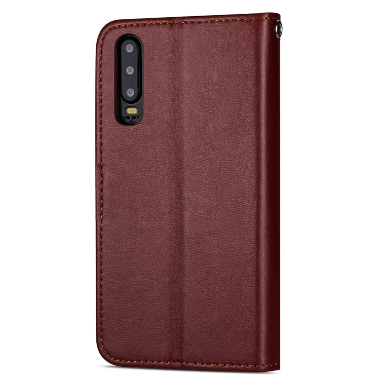 For Huawei P30 Ultra-thin 9 Card Horizontal Flip Leather Case, with Card Slots & Holder & Lanyard