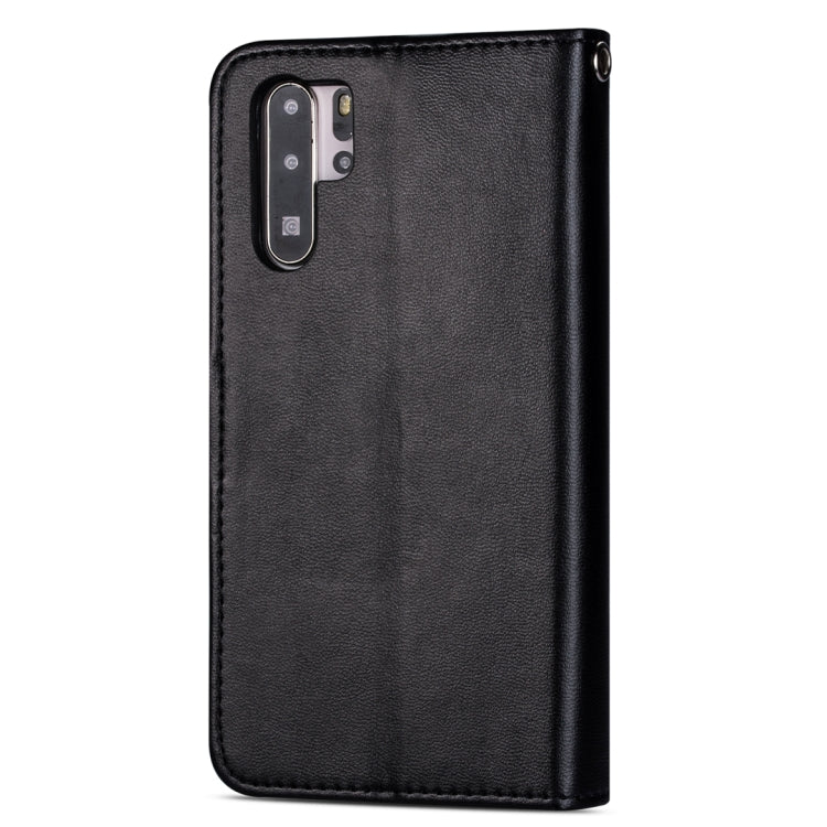 For Huawei P30 Pro Ultra-thin 9 Card Horizontal Flip Leather Case, with Card Slots & Holder & Lanyard