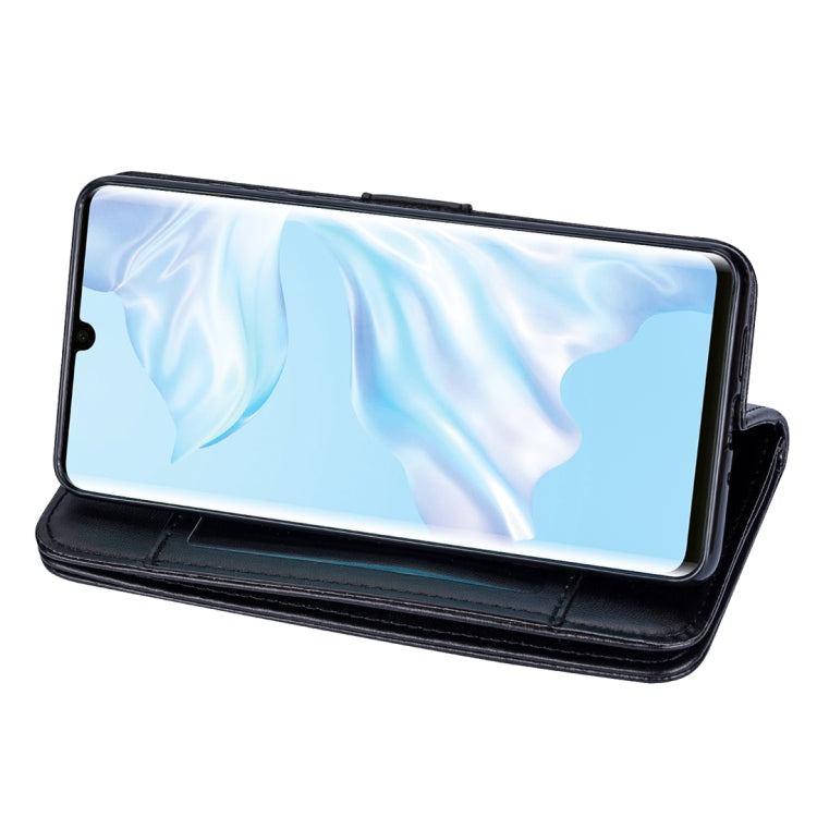 For Huawei P30 Pro Ultra-thin 9 Card Horizontal Flip Leather Case, with Card Slots & Holder & Lanyard