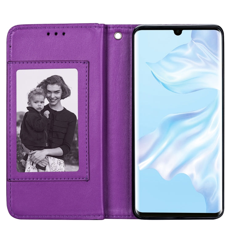 For Huawei P30 Pro Ultra-thin 9 Card Horizontal Flip Leather Case, with Card Slots & Holder & Lanyard