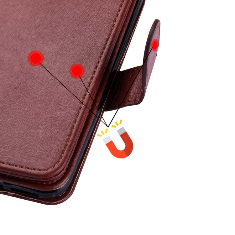 For Huawei P20 Lite Ultra-thin 9 Card Horizontal Flip Leather Case, with Card Slots & Holder & Lanyard