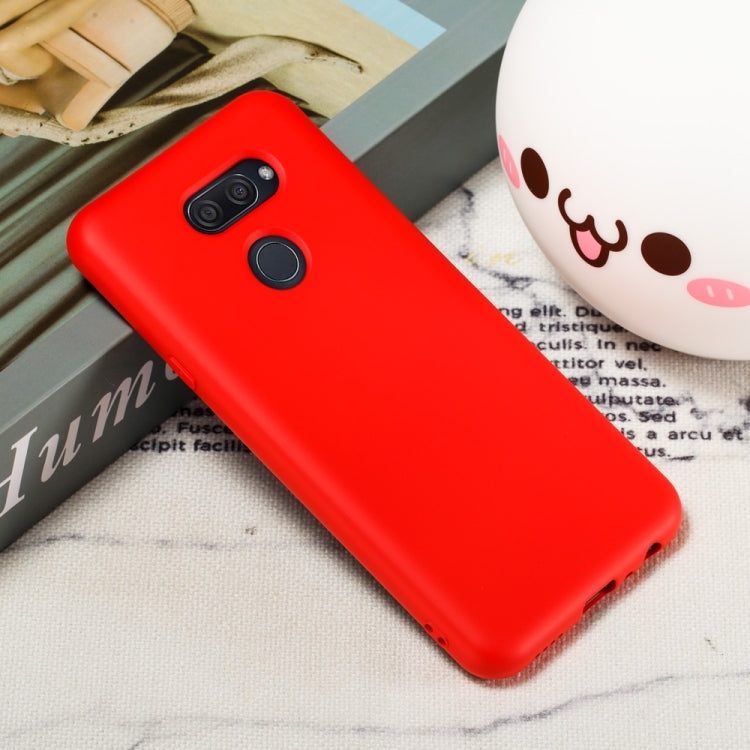 For LG K40S Pure Color Liquid Silicone Shockproof Full Coverage Protective Case