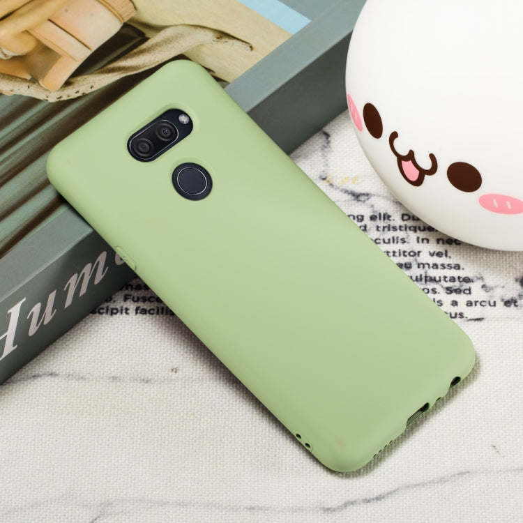 For LG K40S Pure Color Liquid Silicone Shockproof Full Coverage Protective Case