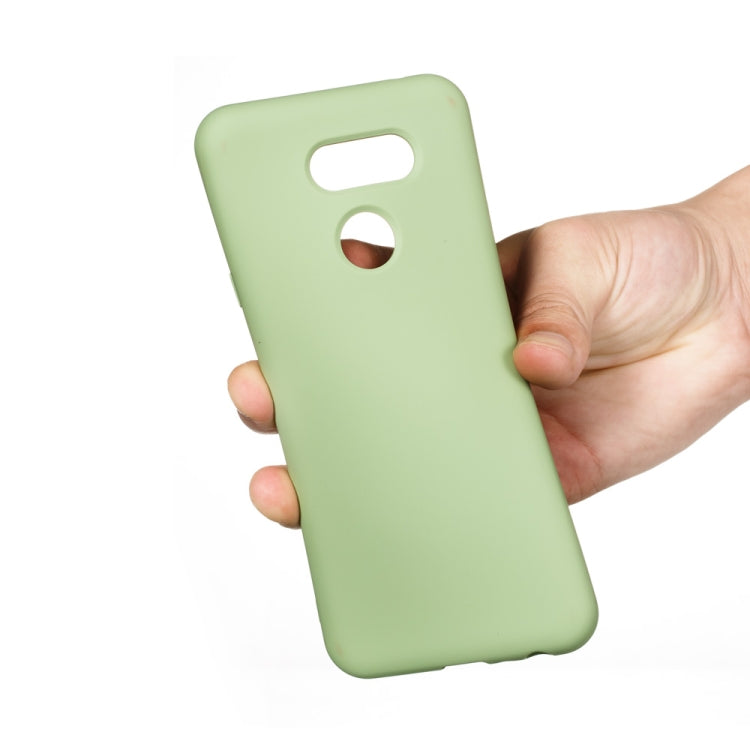 For LG K40S Pure Color Liquid Silicone Shockproof Full Coverage Protective Case