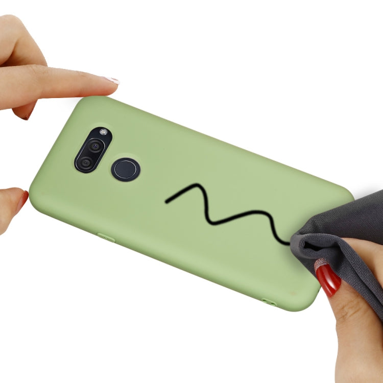 For LG K40S Pure Color Liquid Silicone Shockproof Full Coverage Protective Case