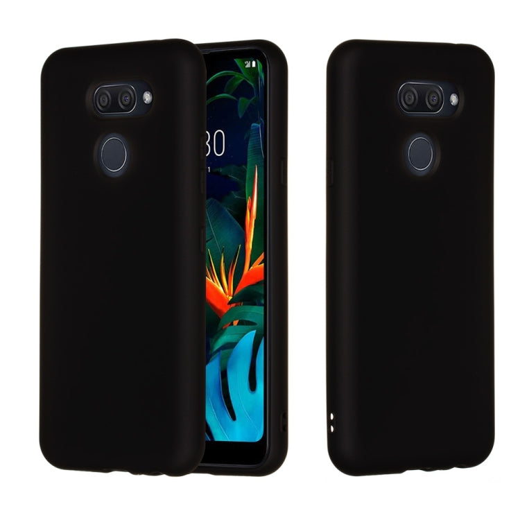 For LG K40S Pure Color Liquid Silicone Shockproof Full Coverage Protective Case