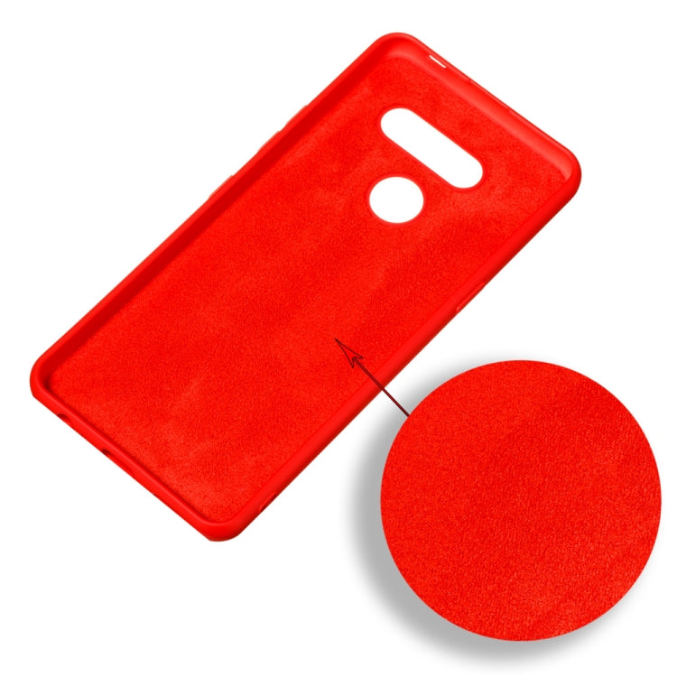 For LG K50S Pure Color Liquid Silicone Shockproof Full Coverage Protective Case