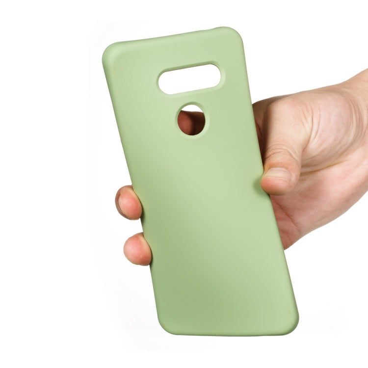 For LG K50S Pure Color Liquid Silicone Shockproof Full Coverage Protective Case