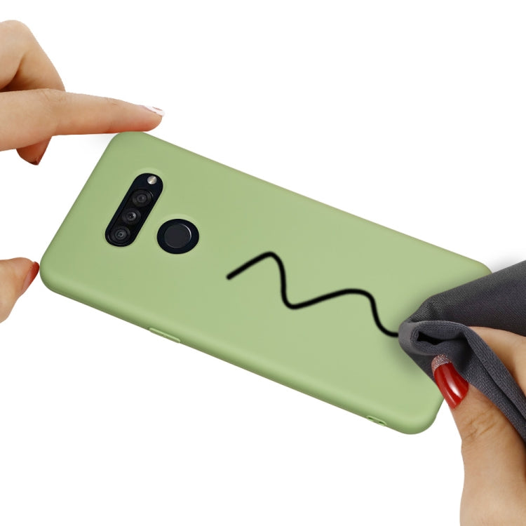 For LG K50S Pure Color Liquid Silicone Shockproof Full Coverage Protective Case