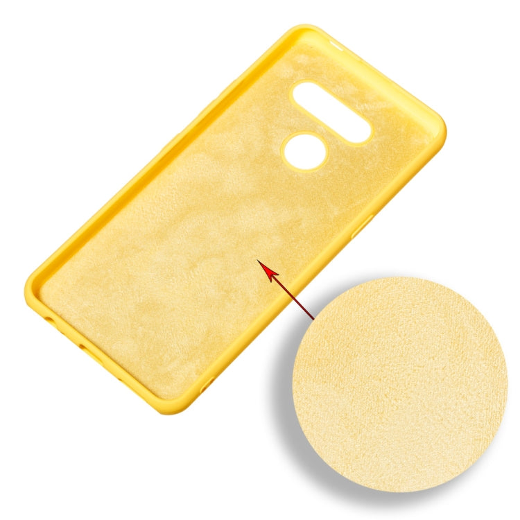 For LG K50S Pure Color Liquid Silicone Shockproof Full Coverage Protective Case