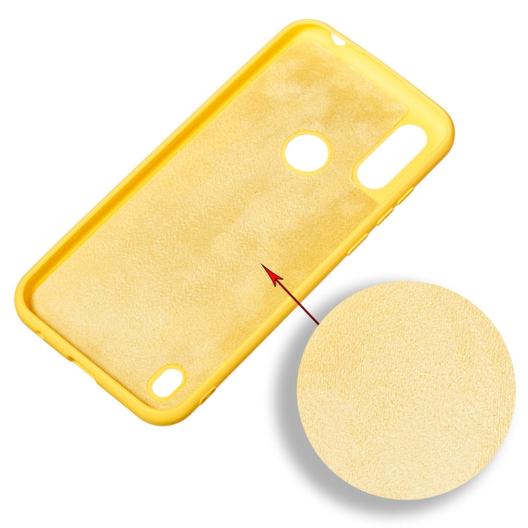 For Motorola Moto E6s (2020) Pure Color Liquid Silicone Shockproof Full Coverage Protective Case