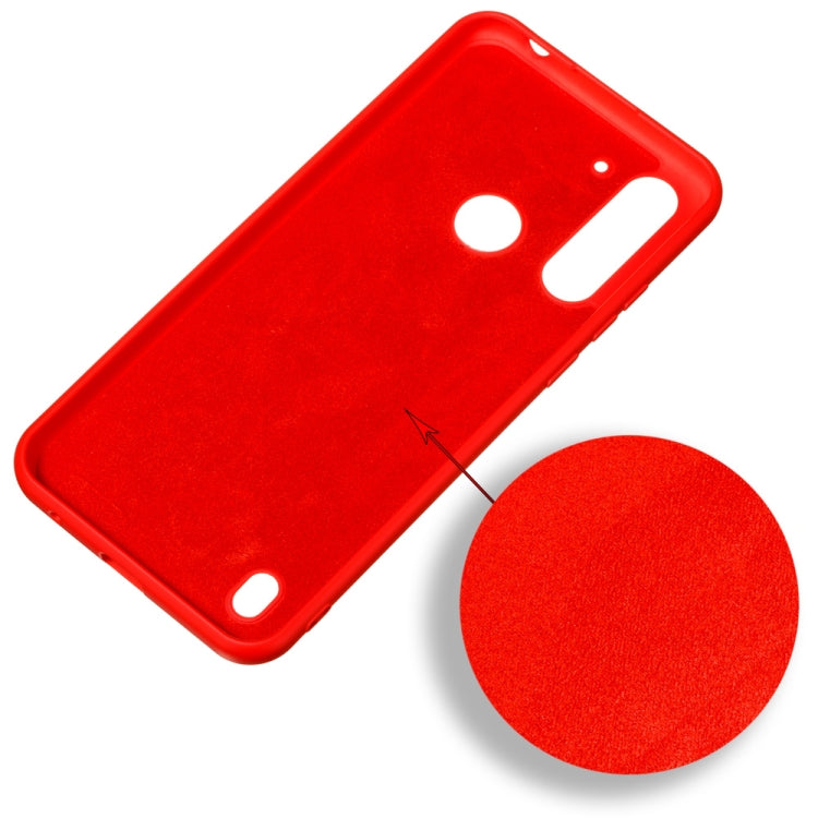 For Motorola Moto G8 Power Pure Color Liquid Silicone Shockproof Full Coverage Protective Case