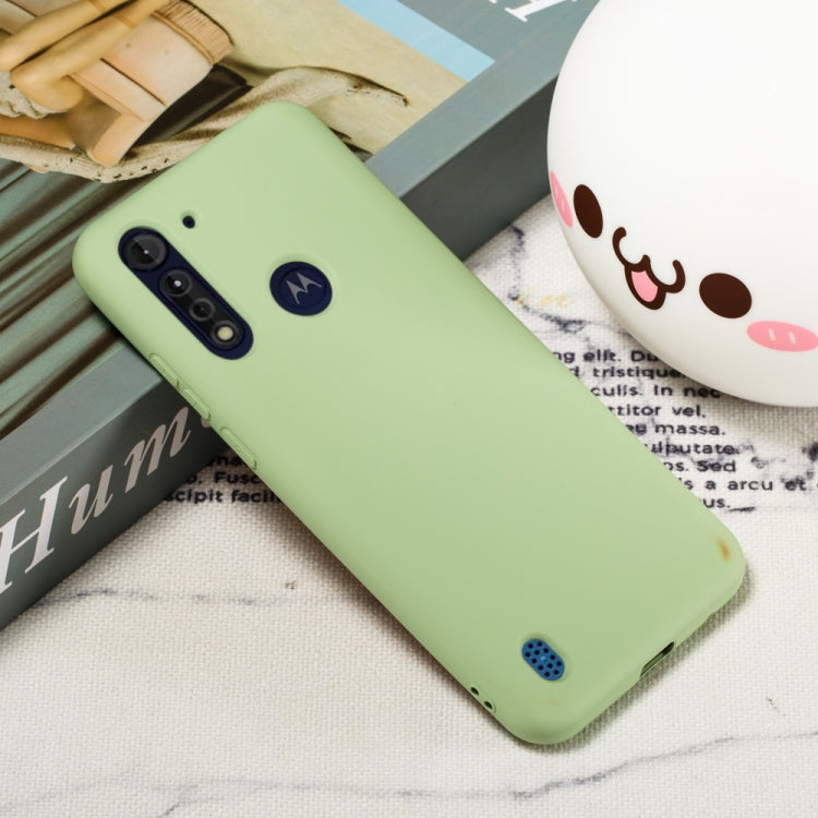 For Motorola Moto G8 Power Pure Color Liquid Silicone Shockproof Full Coverage Protective Case