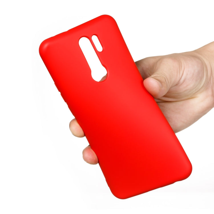 For Xiaomi Redmi 9 Pure Color Liquid Silicone Shockproof Full Coverage Protective Case