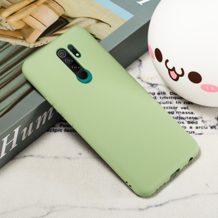 For Xiaomi Redmi 9 Pure Color Liquid Silicone Shockproof Full Coverage Protective Case