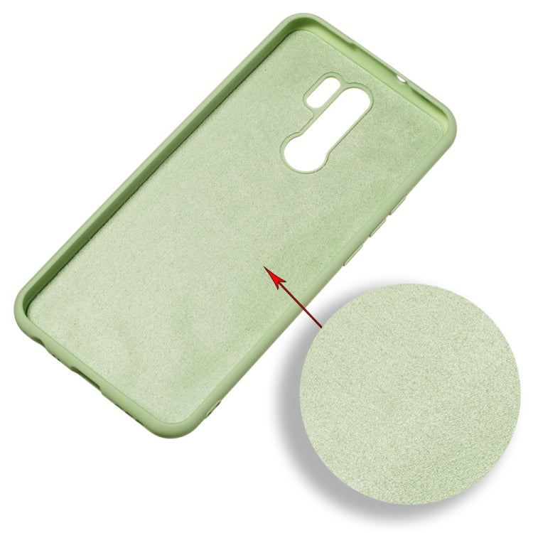 For Xiaomi Redmi 9 Pure Color Liquid Silicone Shockproof Full Coverage Protective Case