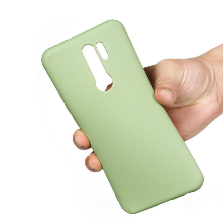 For Xiaomi Redmi 9 Pure Color Liquid Silicone Shockproof Full Coverage Protective Case