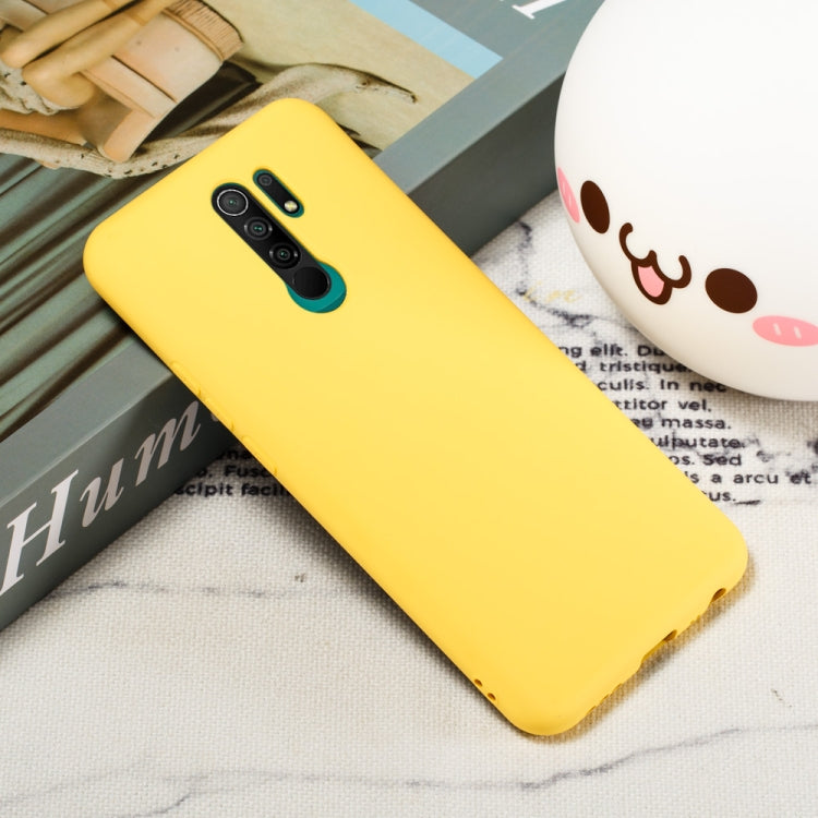 For Xiaomi Redmi 9 Pure Color Liquid Silicone Shockproof Full Coverage Protective Case