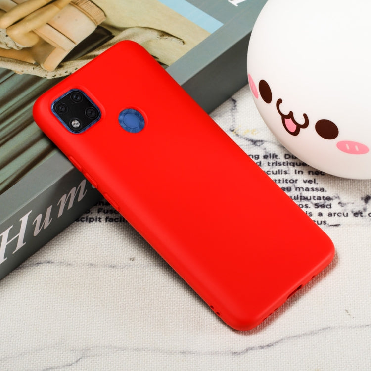 For Xiaomi Redmi 9C Pure Color Liquid Silicone Shockproof Full Coverage Protective Case