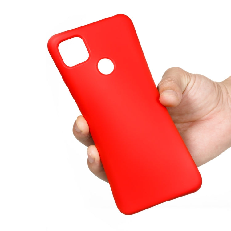For Xiaomi Redmi 9C Pure Color Liquid Silicone Shockproof Full Coverage Protective Case