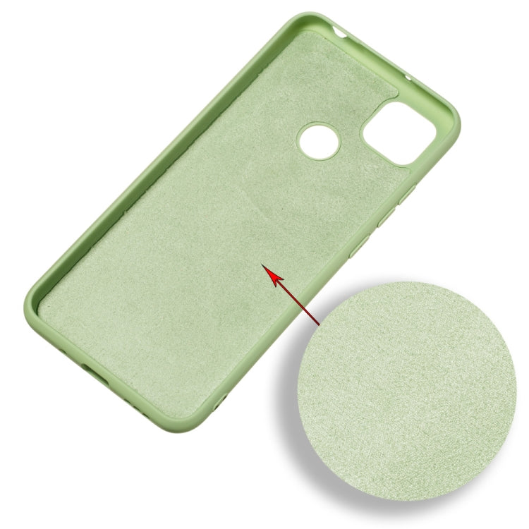 For Xiaomi Redmi 9C Pure Color Liquid Silicone Shockproof Full Coverage Protective Case