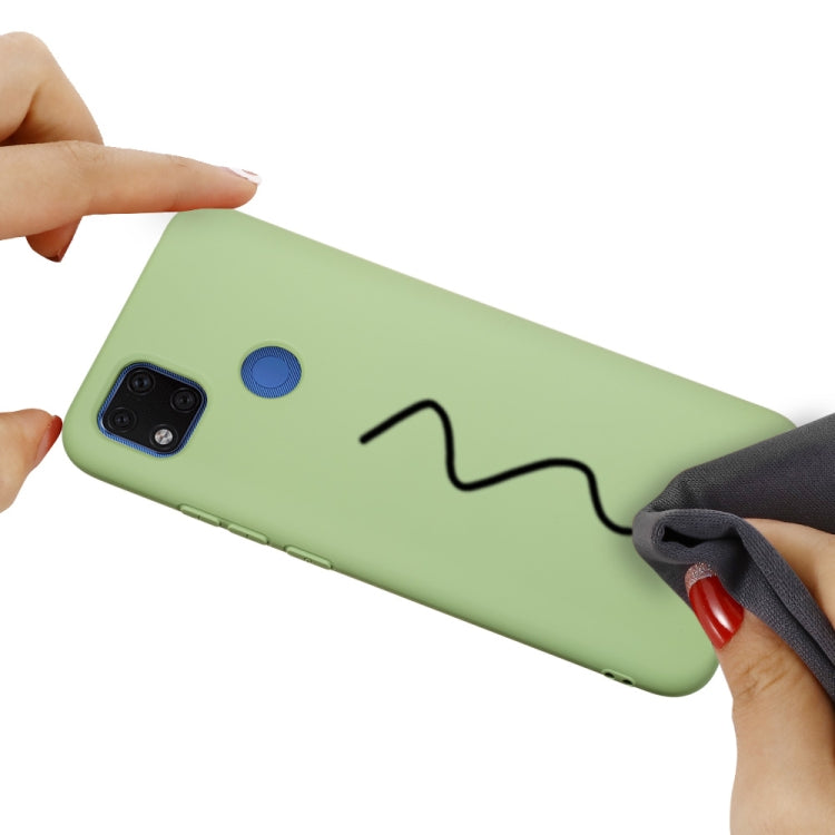 For Xiaomi Redmi 9C Pure Color Liquid Silicone Shockproof Full Coverage Protective Case