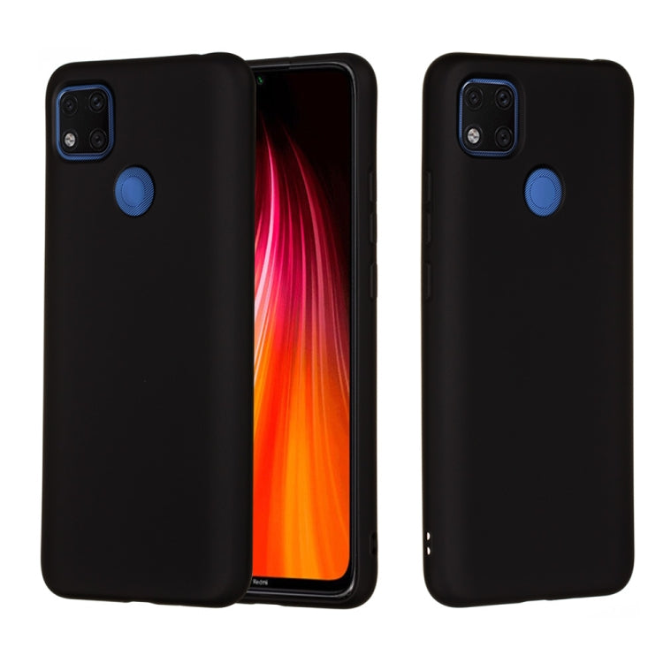 For Xiaomi Redmi 9C Pure Color Liquid Silicone Shockproof Full Coverage Protective Case