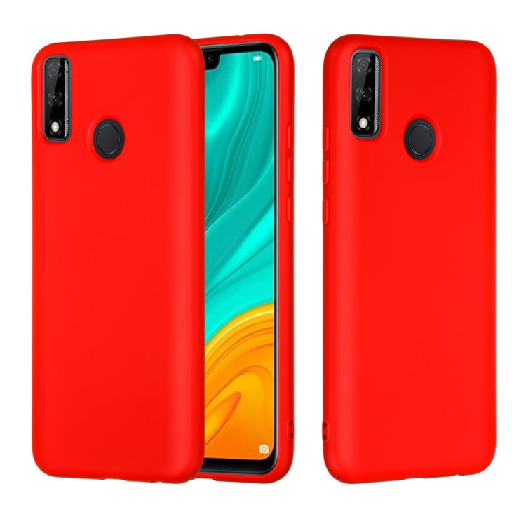 For Huawei Y8s Pure Color Liquid Silicone Shockproof Full Coverage Protective Case