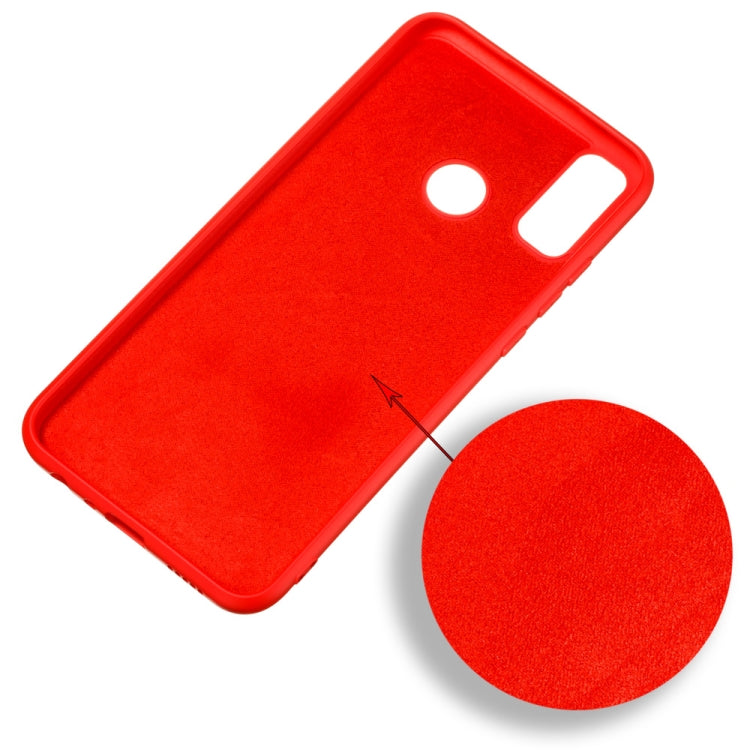 For Huawei Y8s Pure Color Liquid Silicone Shockproof Full Coverage Protective Case