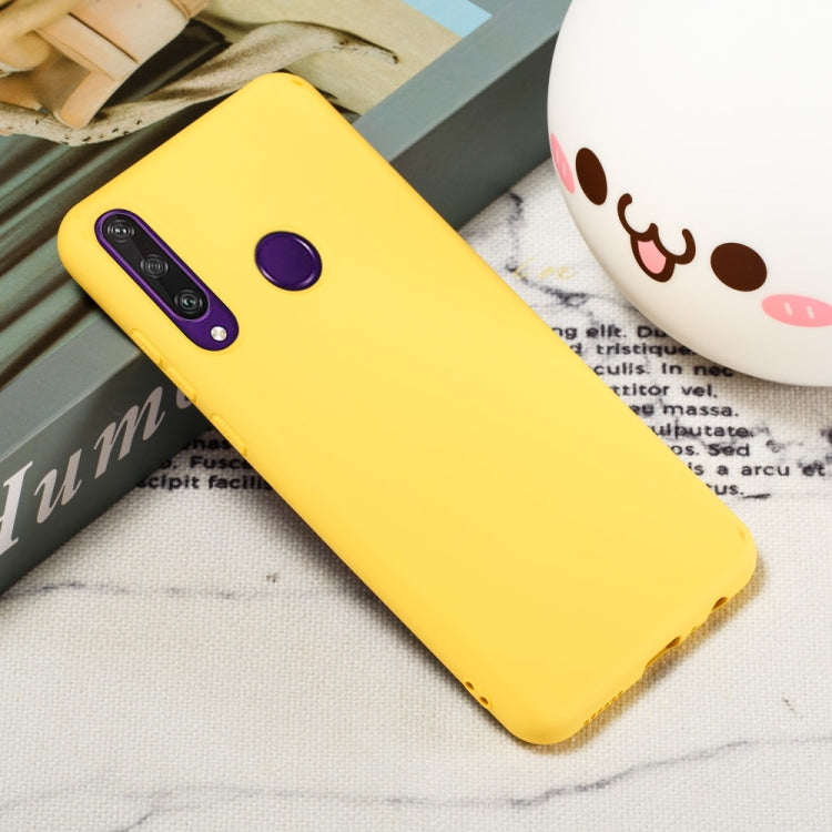 For Huawei Y6p Pure Color Liquid Silicone Shockproof Full Coverage Protective Case