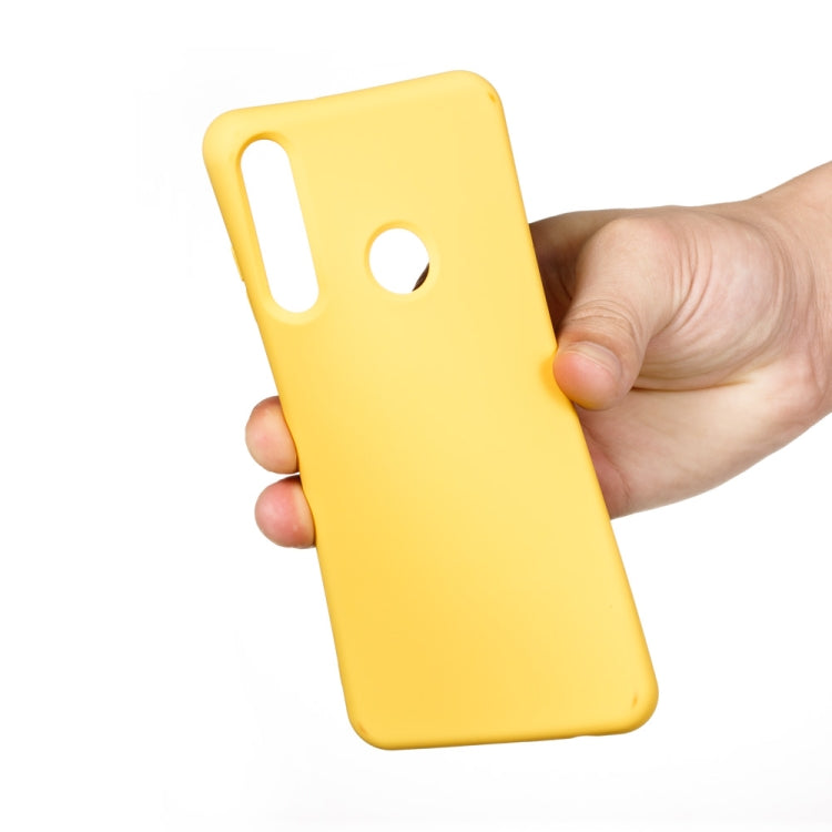 For Huawei Y6p Pure Color Liquid Silicone Shockproof Full Coverage Protective Case