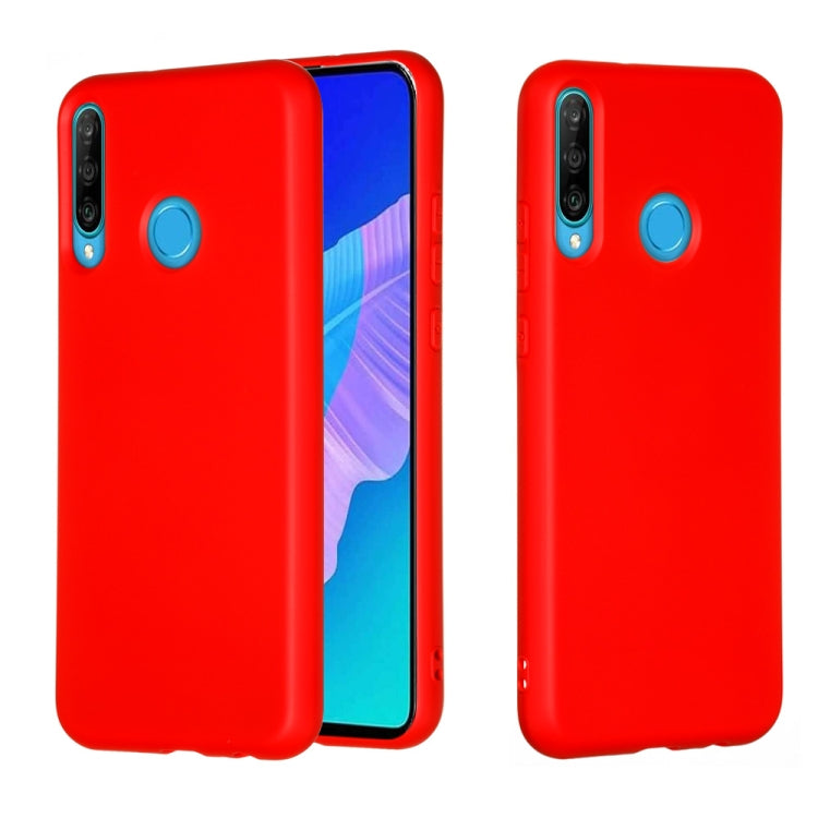 For Huawei Y7p / P40 Lite E Pure Color Liquid Silicone Shockproof Full Coverage Protective Case