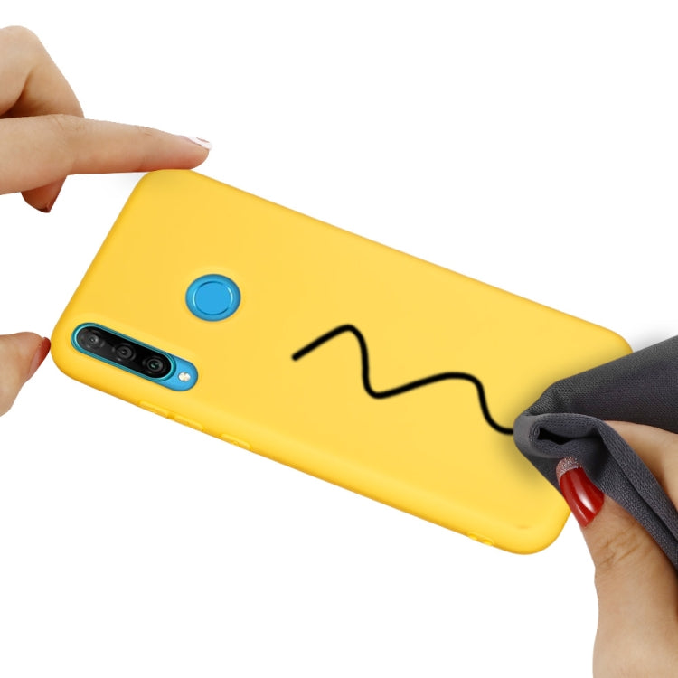 For Huawei Y7p / P40 Lite E Pure Color Liquid Silicone Shockproof Full Coverage Protective Case