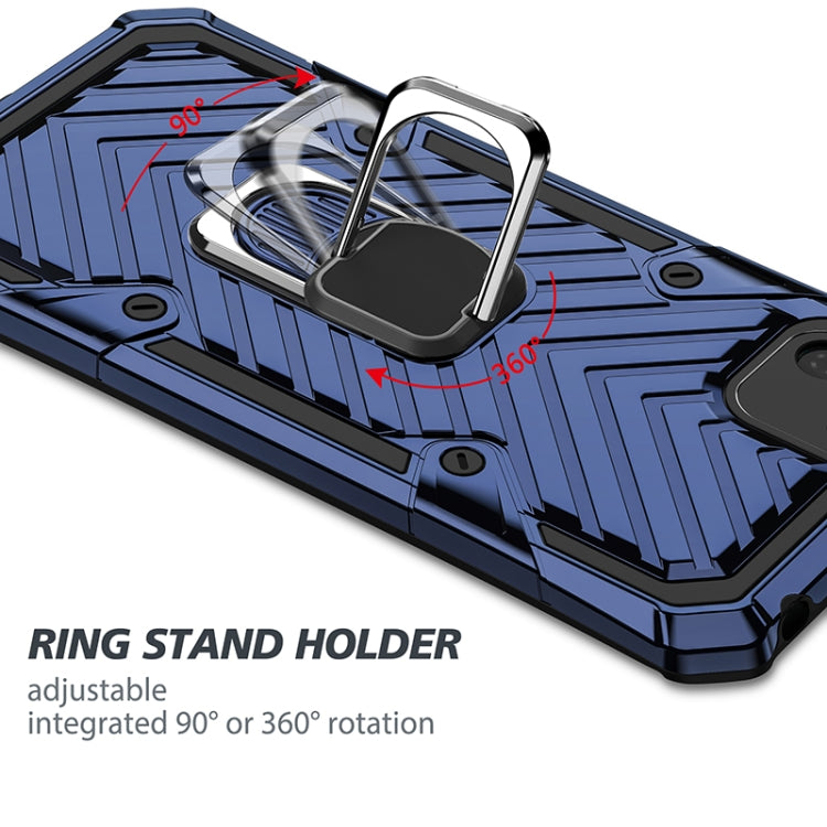 For Huawei Y5p Cool Armor PC + TPU Shockproof Case with 360 Degree Rotation Ring Holder