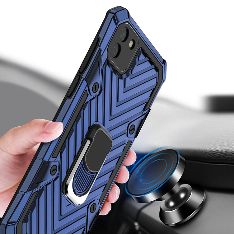 For Huawei Y5p Cool Armor PC + TPU Shockproof Case with 360 Degree Rotation Ring Holder