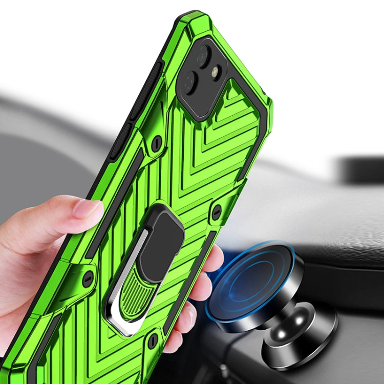 For Huawei Y5p Cool Armor PC + TPU Shockproof Case with 360 Degree Rotation Ring Holder