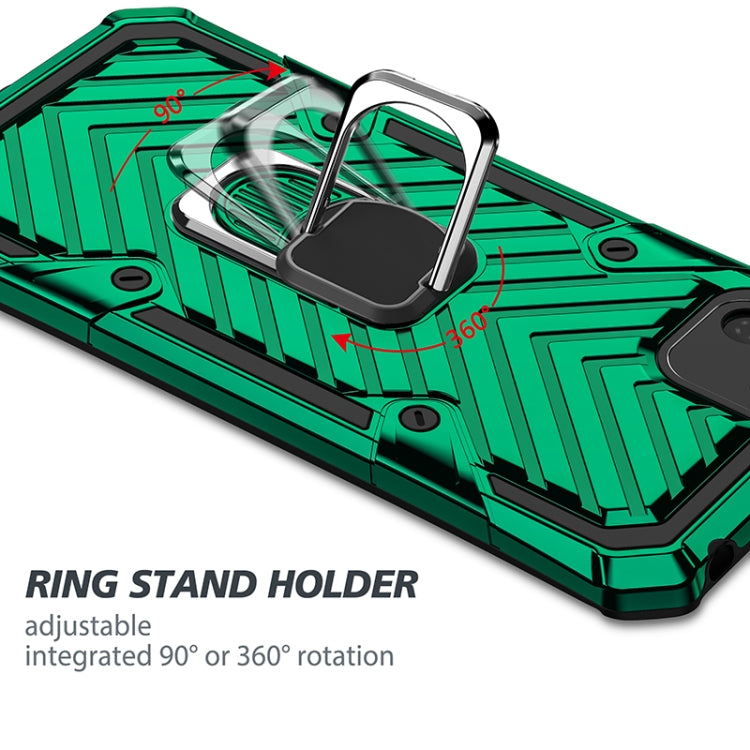 For Huawei Y5p Cool Armor PC + TPU Shockproof Case with 360 Degree Rotation Ring Holder