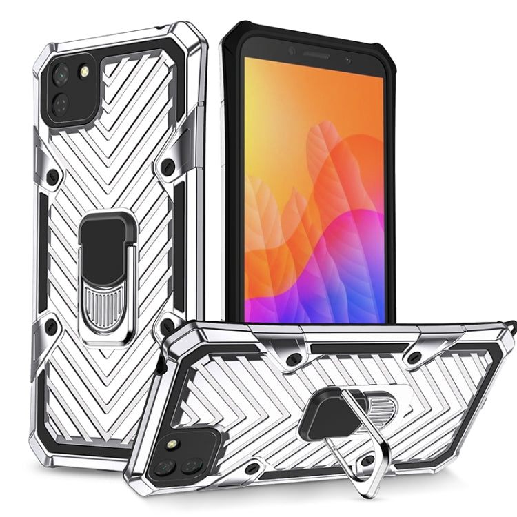 For Huawei Y5p Cool Armor PC + TPU Shockproof Case with 360 Degree Rotation Ring Holder