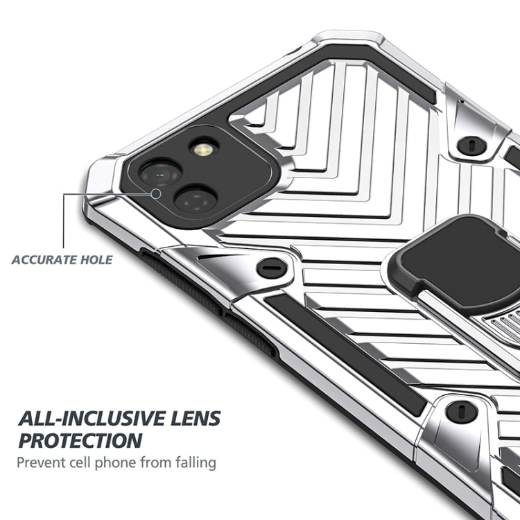 For Huawei Y5p Cool Armor PC + TPU Shockproof Case with 360 Degree Rotation Ring Holder