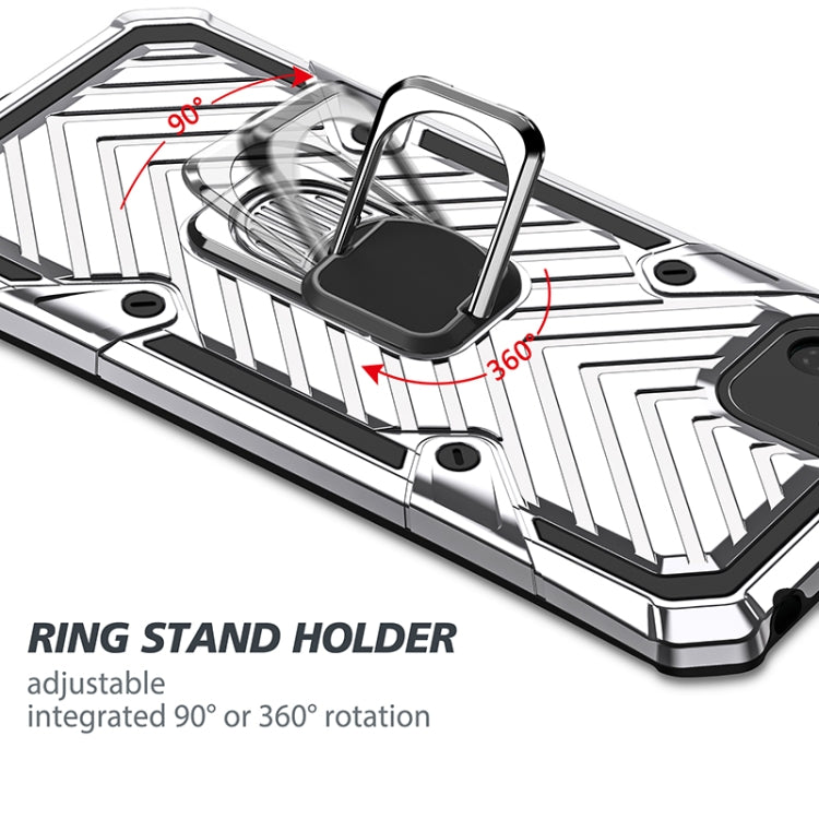 For Huawei Y5p Cool Armor PC + TPU Shockproof Case with 360 Degree Rotation Ring Holder