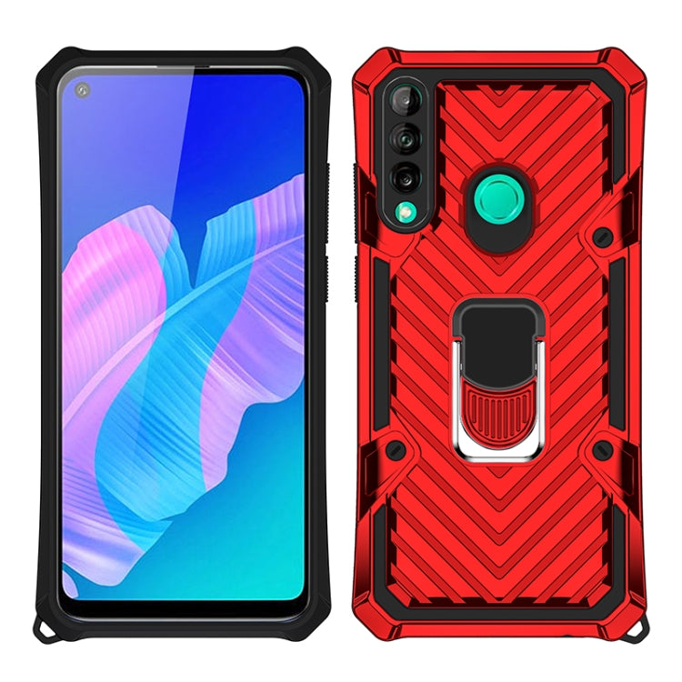 For Huawei Y7p Cool Armor PC + TPU Shockproof Case with 360 Degree Rotation Ring Holder