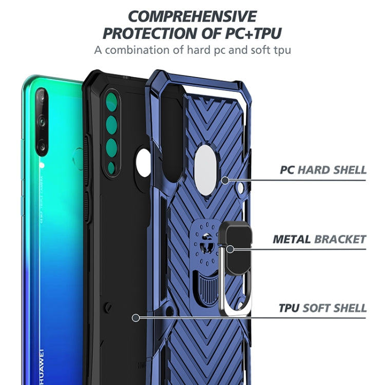 For Huawei Y7p Cool Armor PC + TPU Shockproof Case with 360 Degree Rotation Ring Holder