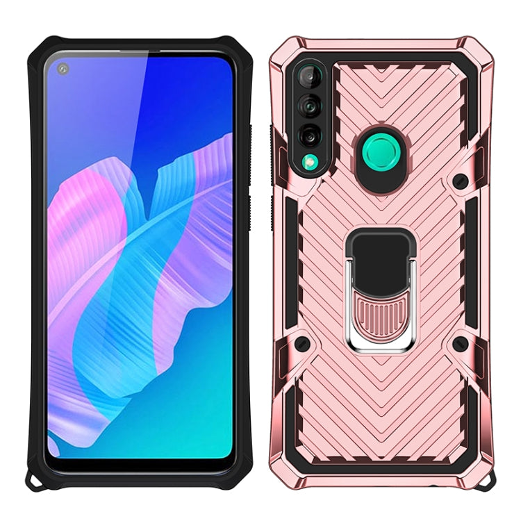 For Huawei Y7p Cool Armor PC + TPU Shockproof Case with 360 Degree Rotation Ring Holder