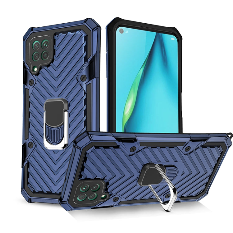 For Huawei P40 lite Cool Armor PC + TPU Shockproof Case with 360 Degree Rotation Ring Holder