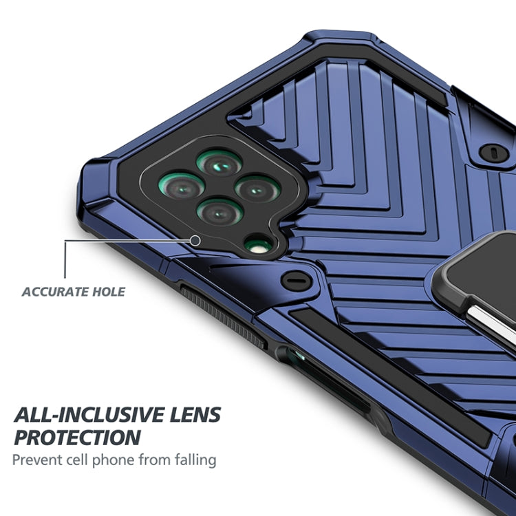 For Huawei P40 lite Cool Armor PC + TPU Shockproof Case with 360 Degree Rotation Ring Holder