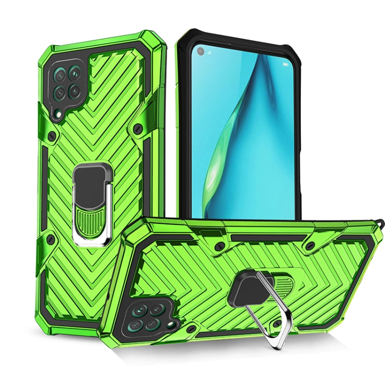 For Huawei P40 lite Cool Armor PC + TPU Shockproof Case with 360 Degree Rotation Ring Holder