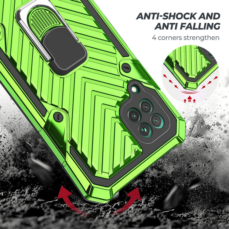 For Huawei P40 lite Cool Armor PC + TPU Shockproof Case with 360 Degree Rotation Ring Holder