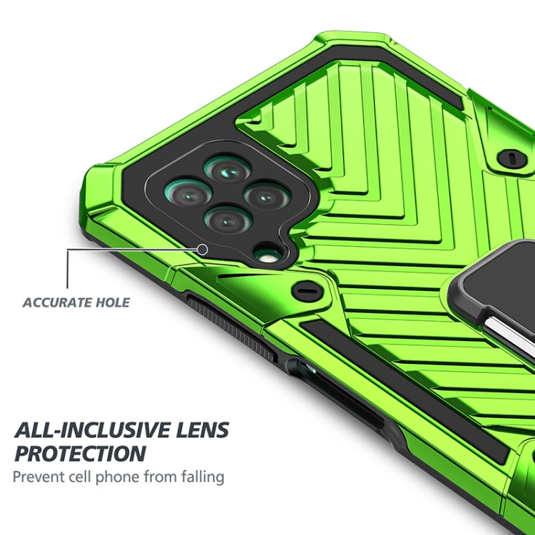 For Huawei P40 lite Cool Armor PC + TPU Shockproof Case with 360 Degree Rotation Ring Holder