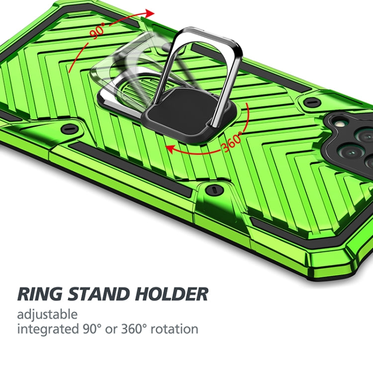 For Huawei P40 lite Cool Armor PC + TPU Shockproof Case with 360 Degree Rotation Ring Holder