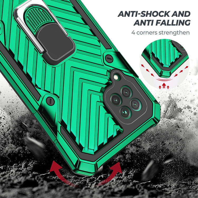 For Huawei P40 lite Cool Armor PC + TPU Shockproof Case with 360 Degree Rotation Ring Holder